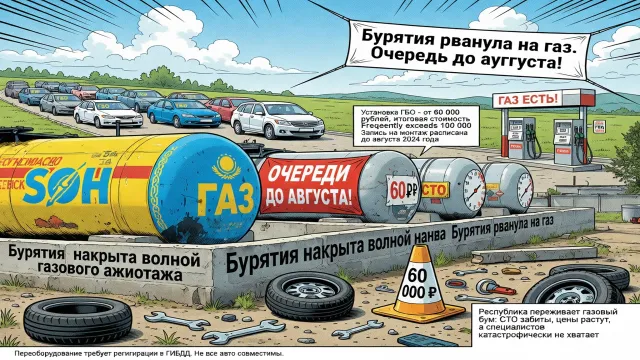 Бурятия рванула на газ. Очереди до августа!