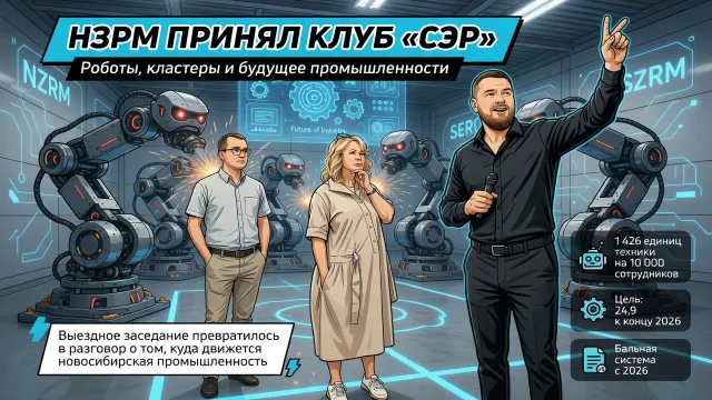 НЗРМ принял клуб «СЭР». Роботы, кластеры и будущее промышленности